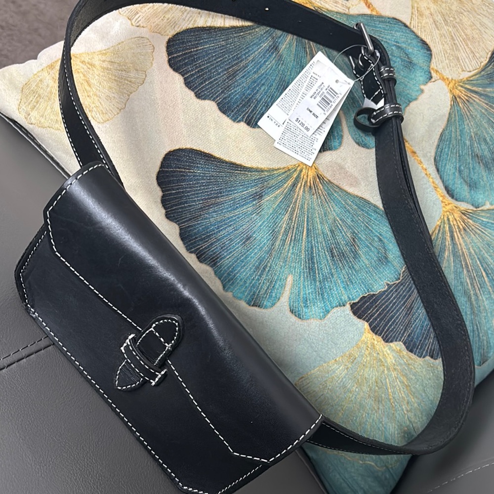 Banana Republic Black Leather Satchel